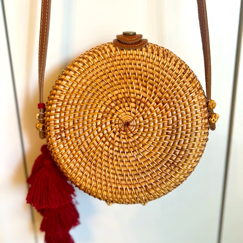 Wicker canteen style, Crossbody